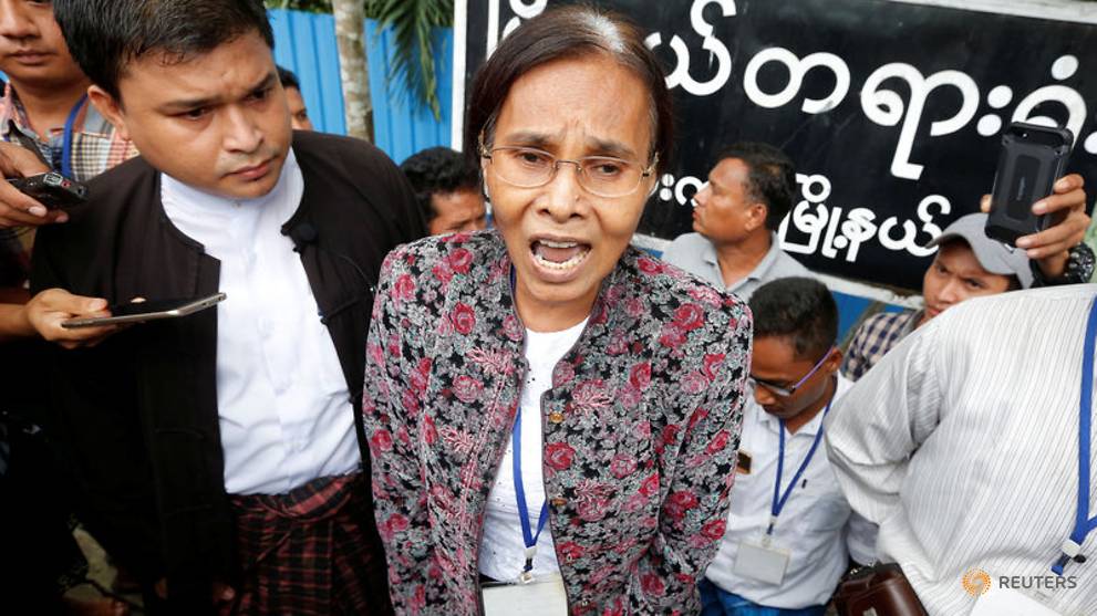 ohn-thin--the-mother-of-hein-zaw--the-arrested-arakan-association-chairperson--speaks-to-the-media-outside-of-mayangon-court-in-yangon-1.jpg